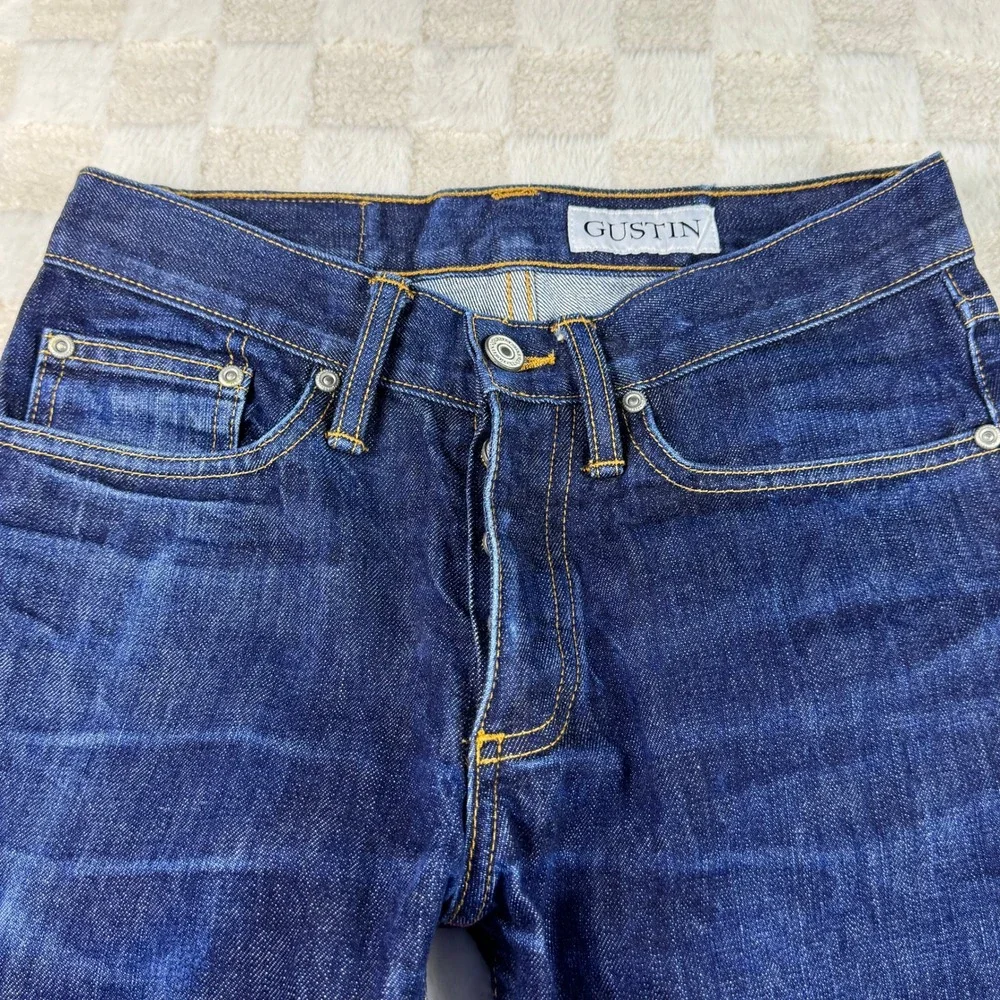 Gustin‎ California Slim Raw Denim Jeans Selvedge Dark Wash Mens